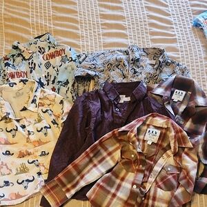 Western Button-Up Shirt Lot - Multicolor (Plaid, Paisley, Novelty)